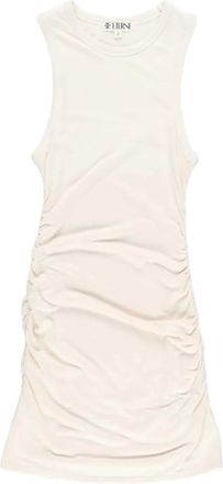 &Eacute;terne gathered crew-neck mini day dress - women - Modal/Elastane - S - Neutrals