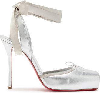 Christian Louboutin Cassia 100 Metallic Nappa Pumps - Silver