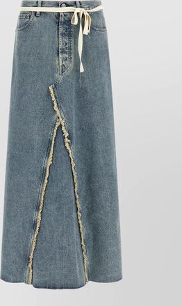 Maison Margiela denim skirt raw cut front slit