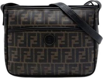 Fendi Pre-owned Canvas Crossbody Bag - Dames - Vintage Schoudertas - Bruin - ONE Size - Vintage