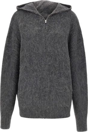 7 For All Mankind Fuzzy Zip Hoodie - Dames - Vesten met rits - Grijs - S - Hoodies & sweatvesten