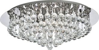 Searchlight Searchlight - Hanna 8lt Flush - Metallo Cromato E Cristallo Trasparente