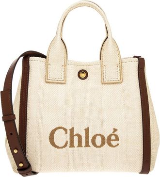 Chlo&eacute; Carry Small Canvas & Leather Tote