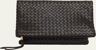Bottega Veneta Folded Nappa Leather Clutch Bag