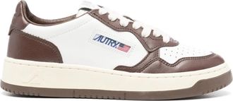 Autry Brown Medalist Low Leather Sneakers
