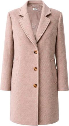 Liu Jo Midi Jas in Wolmix - Dames - Mantel - Roze - S - Wol - Jassen