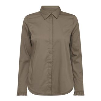 Mos Mosh Feminine Shirt with Flounce Details - female - MOS MOSH - Shirts - Gray - XL - Blouses & Shirts