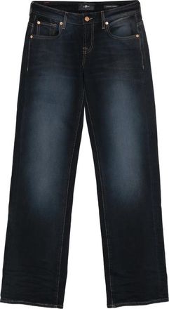 7 For All Mankind Faded Straight-leg Jeans