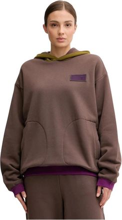 Emporio Armani Omkeerbare Hoodie - Dames - Hoodies - Bruin - M - Katoen - Hoodies & sweatvesten