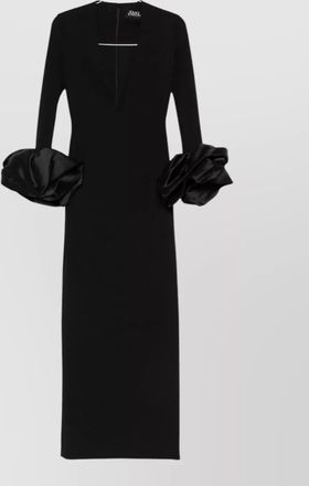 Solace London v-neck long-sleeve maxi dress