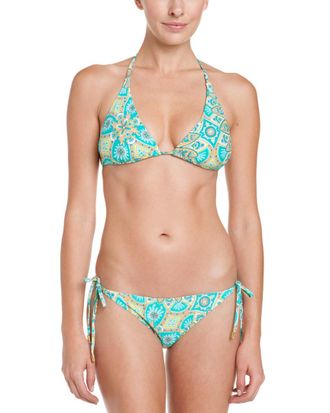Helen Jon Jamie Sea Print String Bikini Bottom