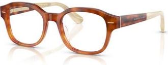 Brunello Cucinelli 50mm Rectangle optical glasses in Tortoise at Nordstrom