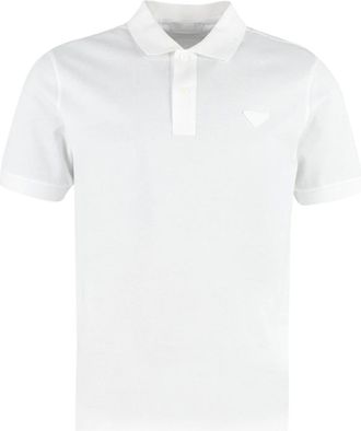 Prada Polo Shirts, male, White, Size: XL Piqu&eacute; Polo Shirt