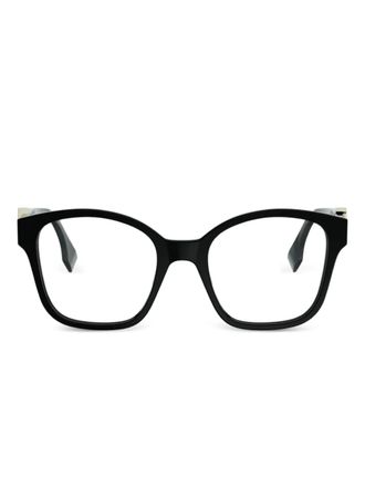 Fendi square-frame glasses - unisex - Plastic - 52 - Black