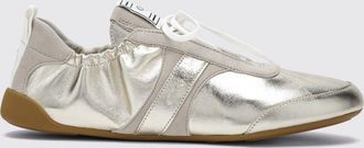 Chlo&eacute; Sneakers low top Kick in un mix di pelle liscia, scamosciata e laminata