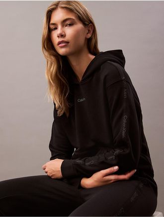 Calvin Klein Calvin Klein Womens Logo Tape Hoodie - Black - XS