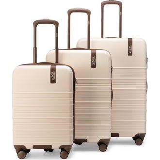Von Dutch Retro Trek 3-Piece Expandable Hardside Spinner Luggage Set in Ivory at Nordstrom