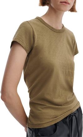 Rag & Bone The Slub Organic Pima Cotton T-Shirt in Military Olive at Nordstrom, Size Xx-Small