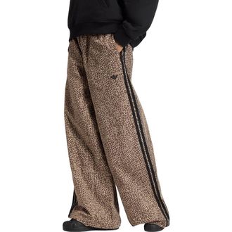adidas Originals Firebird Cotton Twill Oversize Track Pants in Earth Strata/Stone Khaki at Nordstrom, Size Xx-Small