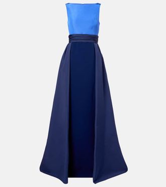 Carolina Herrera Colorblocked silk faille gown