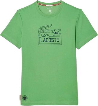 Lacoste Volwassen Unisex Roland Garros Editie Ultra Dry Tennis T-Shirt (Groen)