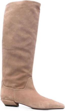 PARIS TEXAS Bettina Pointed-toe Laarzen - Dames - Cowboylaarzen - Beige - 36 EU - Leer - Schoenen
