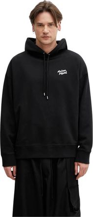 Maison Kitsun&eacute; Handwriting Oversize Hoodie - Heren - Hoodies - Zwart - M - Katoen - Hoodies & sweatvesten