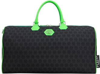 Philipp Plein Weekendtas Jacquard Monogram - Heren - Weekendtassen - Zwart - ONE Size - Nylon - Tassen