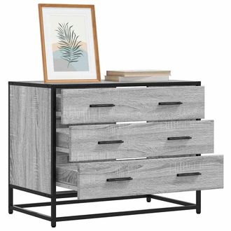 Berkfield Home Drawer Cabinet Grey Sonoma 70x41x56 cm Engineered Wood | Size: 70 x 41 x 56 cm