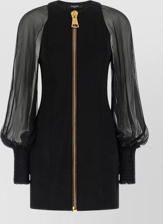 Balmain mini dress with xl zip