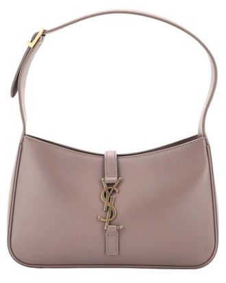 Saint Laurent Beige Leather Le 5 A 7 Hobo Small (Authentic Pre-Loved)