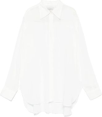Officine G&eacute;n&eacute;rale Ecru Lyocell Voile Jurk - Dames - Overhemden - Wit - S - Overhemden