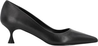 Gianmarco F. Leren pumps met 50mm ABS-hak - Dames - Pumps - Zwart - 41 EU - Leer - Schoenen