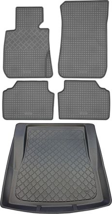 OEM Bmw Serie 3 E90 Sed&aacute;n (4 Puertas) De Marzo De 2005 A Diciembre De 2011. Juego: Alfombrillas De Goma Para Coche + Alfombrilla Para Maletero