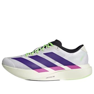 adidas Adizero Evo SL White Collegiate Purple Lime Burst JS4495