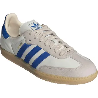 adidas Gender Inclusive Samba OG Sneaker in Cloud White/blue/gum 3 at Nordstrom, Size 10.5