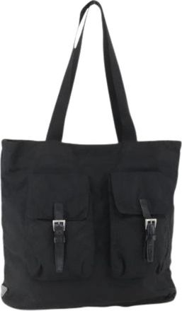 Prada Pre-owned Vintage Nylon Tote Bag - Dames - Vintage Shopper - Zwart - ONE Size - Nylon - Vintage