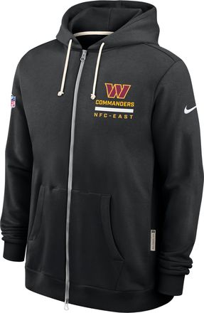 Nike Washington Commanders Utility Player Sideline Nike Mens Dri-FIT NFL Full-Zip Hoodie in Black | 03AV00A9E-2FB