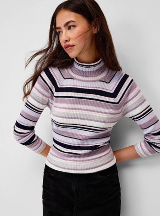 Twik Womens Assorted stripes turtleneck sweater