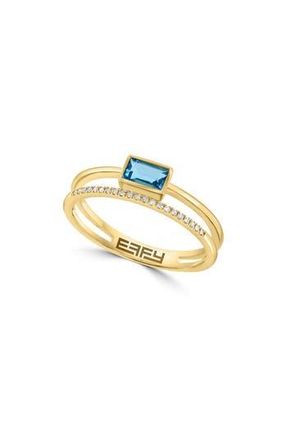 Effy Blue Topaz & Diamond Ring - 0.01ct. at Nordstrom Rack, Size 7