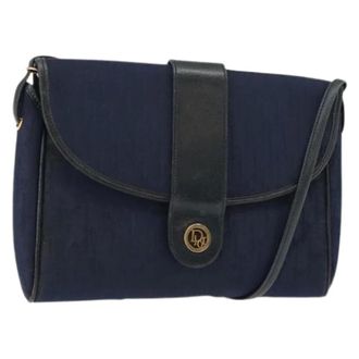 Dior Pre-owned Trotter Canvas Shoulder Bag - - Pre-owned - Donna - Blu - ONE SIZE