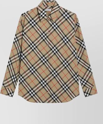 Burberry check pattern shirt long sleeves buttoned cuffs