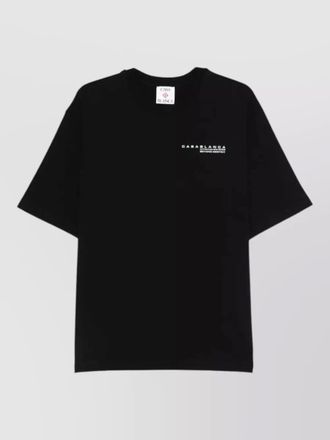 Casablanca orchid glitch oversized graphic t shirt