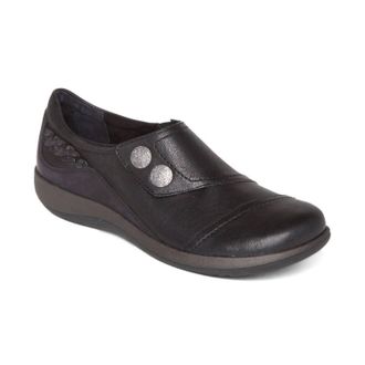 Aetrex Womens Karina Monk Strap Loafer In Black