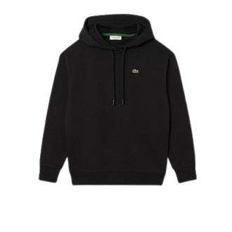 Lacoste Oversized fleece hoodie - Dames - Hoodies - Zwart - XS - Hoodies & sweatvesten