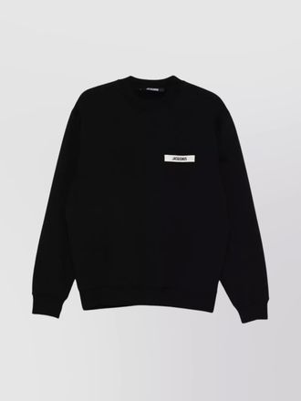 Jacquemus ribbed crewneck sweater long sleeves