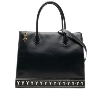 Saint Laurent Bolso Tote de Cuero Pre-owned - Pre-owned - Mujer - Negro - ONE SIZE