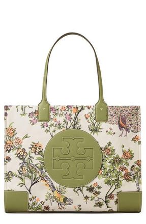 Tory Burch Ella Floral Print Tote in Winter Sage at Nordstrom