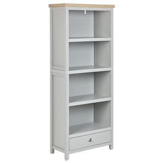 Beliani Beliani - Librer&iacute;a 4 Baldas Tablero De Part&iacute;culas Gris Claro Madera Clara Estanter&iacute;a Clio