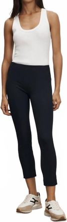 Veronica Beard Zip Back Scuba Slim Fit Pants In Navy